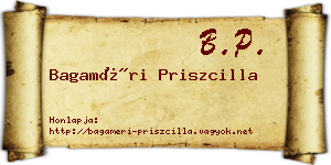 Bagaméri Priszcilla névjegykártya
